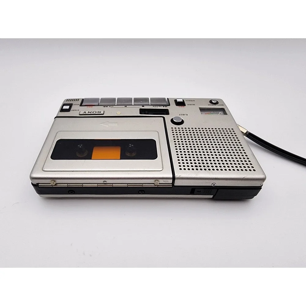 Sony TC-150 Cassette-Corder Portable Tape Recorder Silver Made in Japan Parts